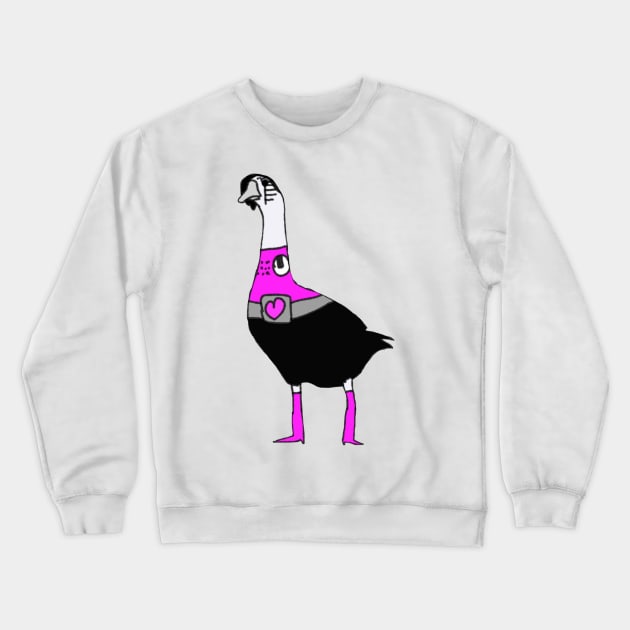 Mettaton from Undertale as a goose Crewneck Sweatshirt by The Fandom Geese